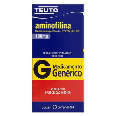 Aminofilina 100Mg Teuto Caixa Com 20 Comprimidos