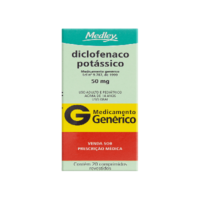 Diclofenaco Potássico 50Mg Medley Caixa Com 20 Comprimidos