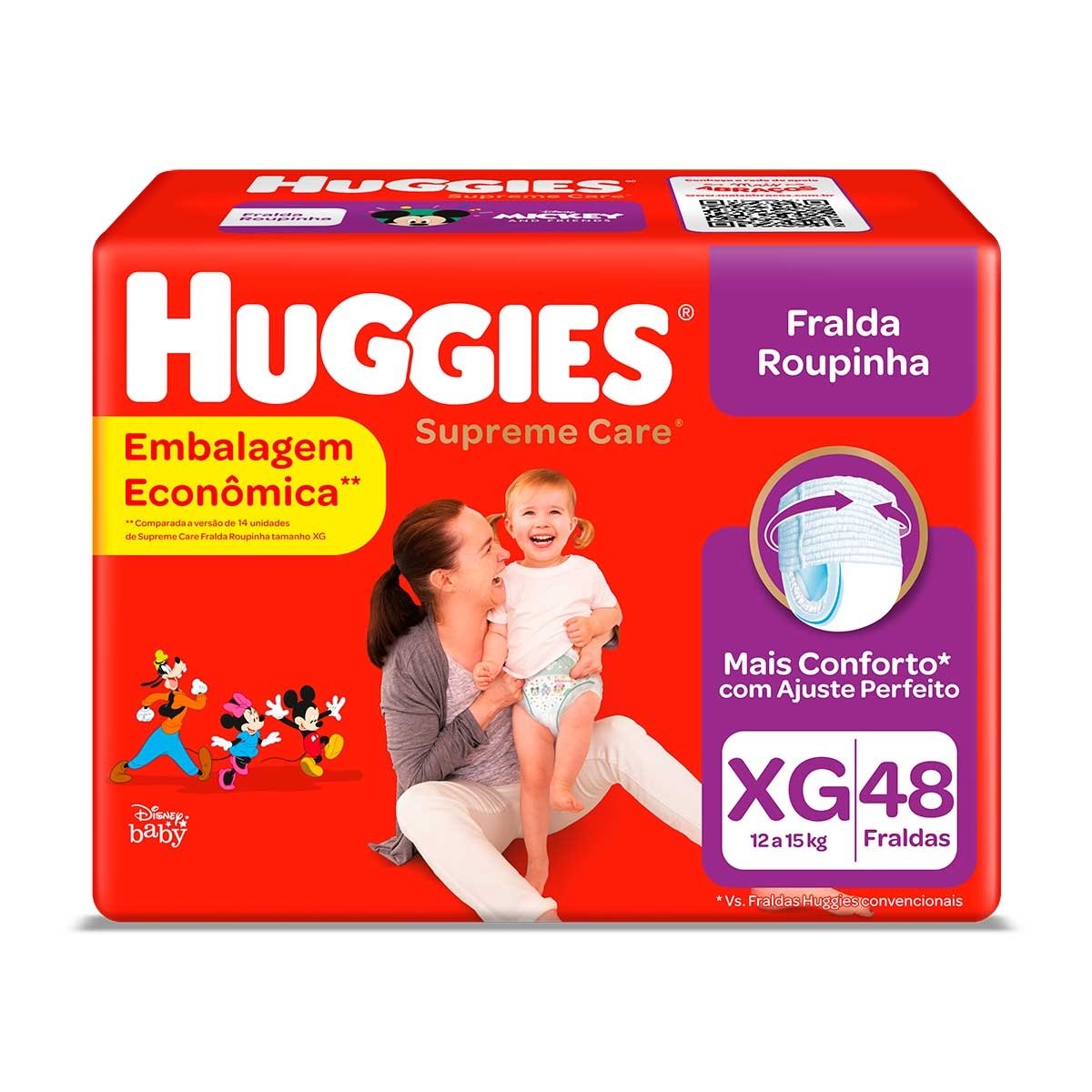 Fralda Roupinha Supreme Care Xg Huggies 48Un