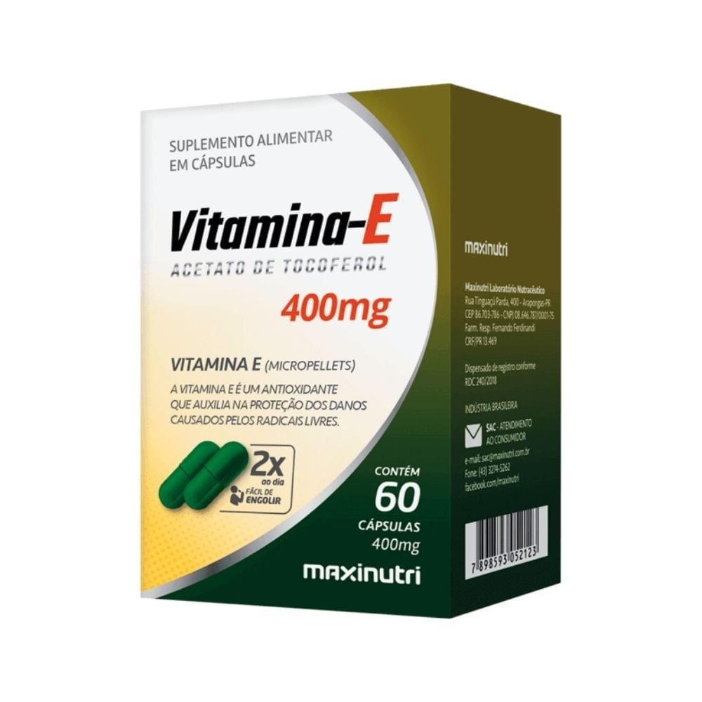 Vitamina E Maxinutri 60 Cápsulas