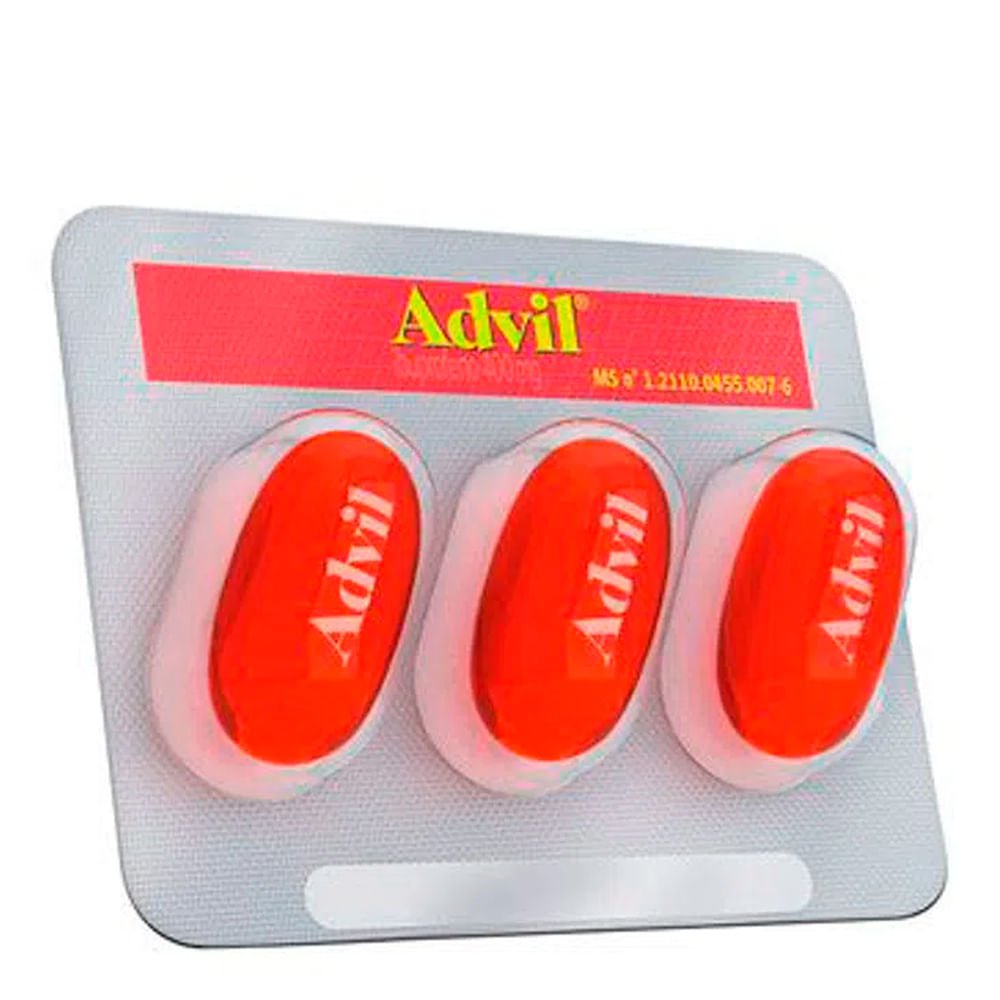 Advil 400Mg Com 3 Cápsulas Líquidas