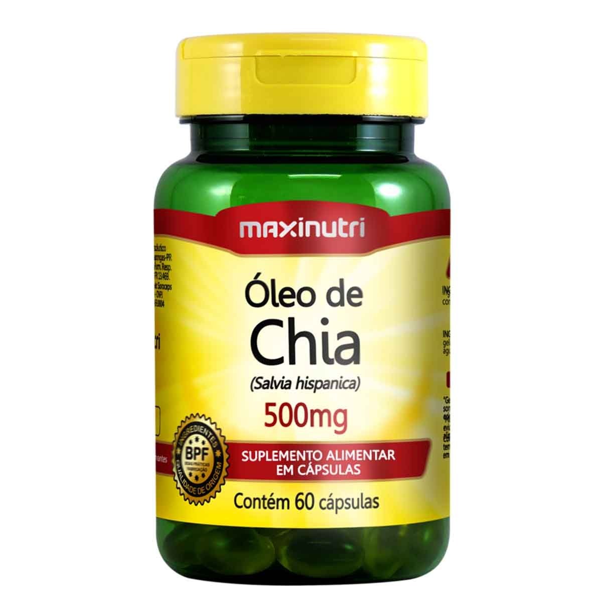 Óleo De Chia Maxinutri 60 Cápsulas