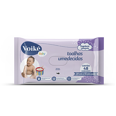 Toalhas Umedecidas Baby Relaxante Voiké Com 48Un