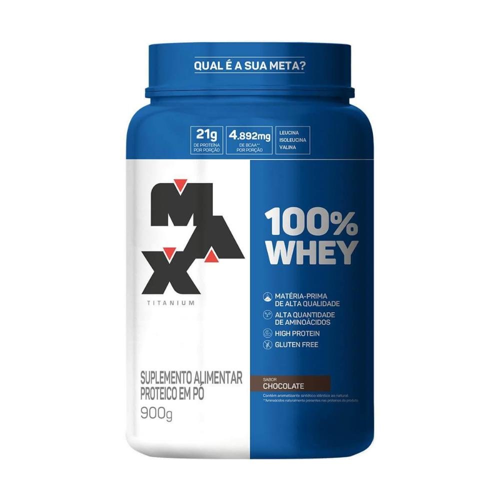 Whey Protein Max Titanium 100% Whey Chocolate 900G