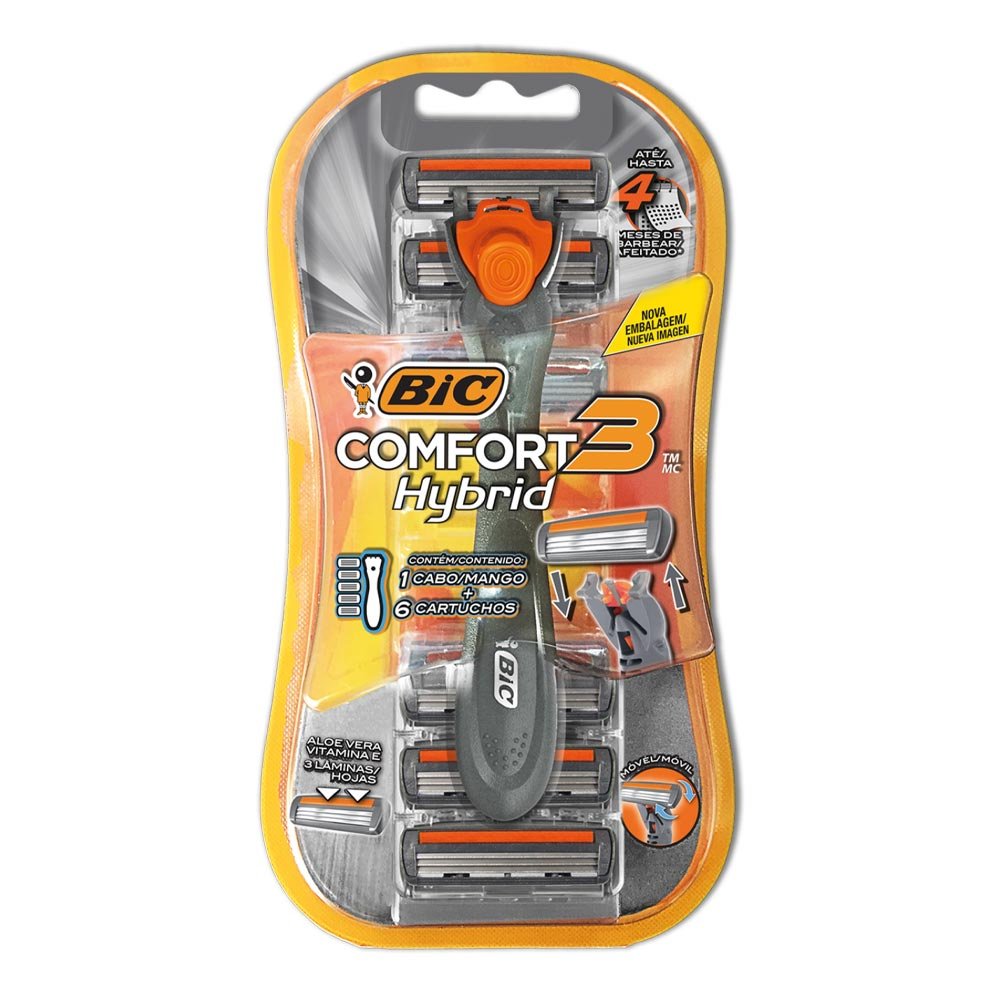 Aparelho de Barbear Bic Comfort 3 Hybrid 6 Laminas