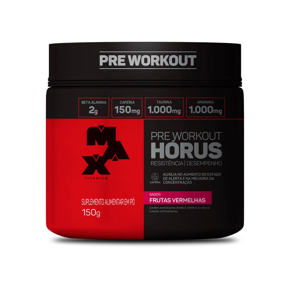 Horus Pré Workout Frutas Vermelhas Max Titanium 150G