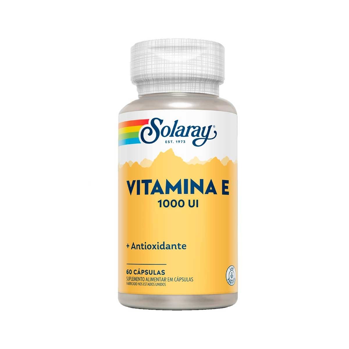 Vitamina E 1000UI Solaray Frasco 60 Cápsulas