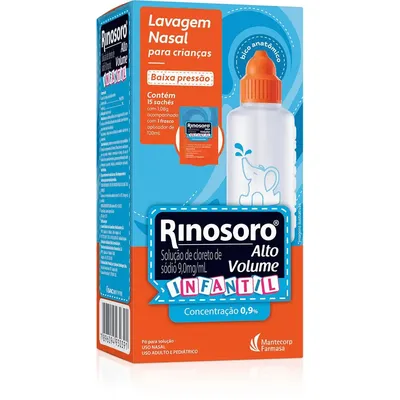 Rinosoro Alto Volume Infantil 15 sachês + frasco 120ml