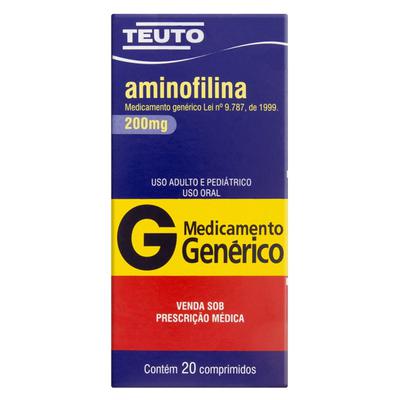 Aminofilina 200Mg Teuto Caixa Com 20 Comprimidos