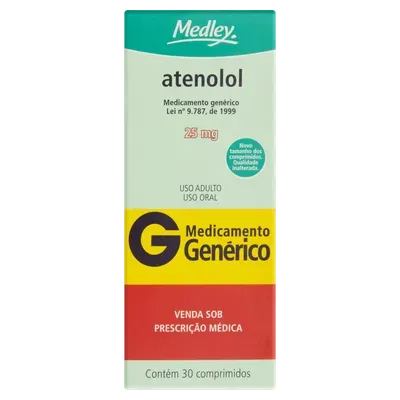 ATENOLOL 25MG 30 COMPRIMIDOS