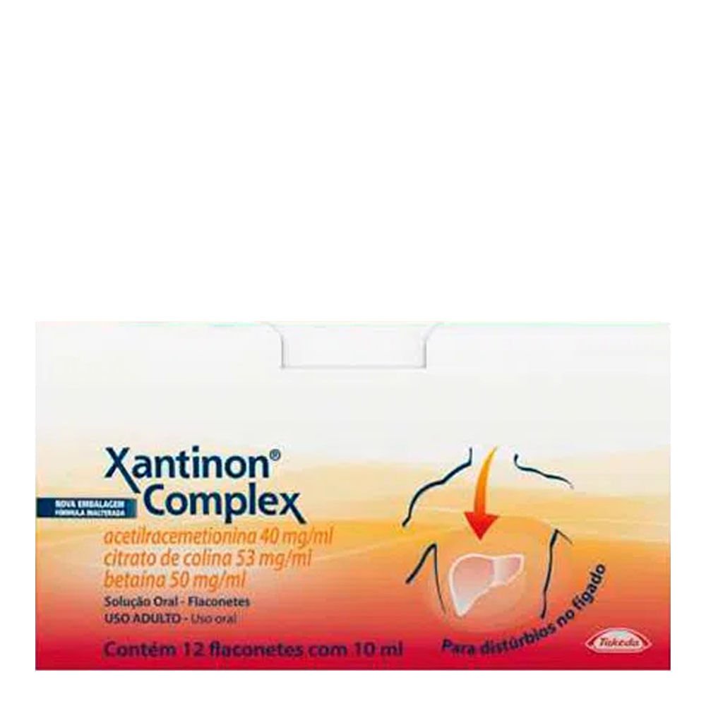 Xantinon Complex União Química 12 Flaconetes Com 10Ml