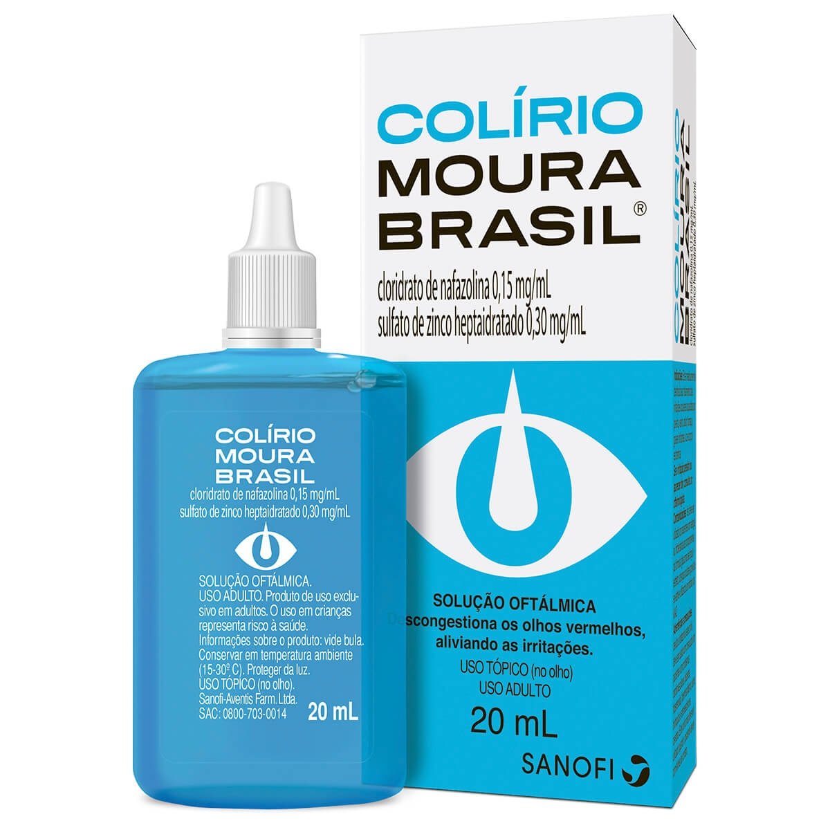 Colírio Moura Brasil Sanofi Caixa Contendo Frasco Com 20Ml