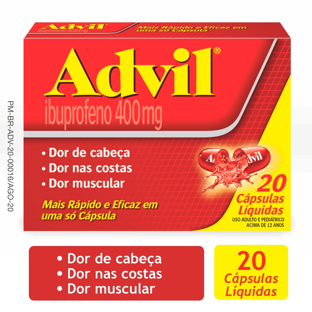 Analgésico 400Mg Glaxosmithkline 20 Cápsulas