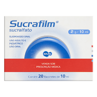 Sucrafilm Com 2g 20 Flaconetes de 10ml