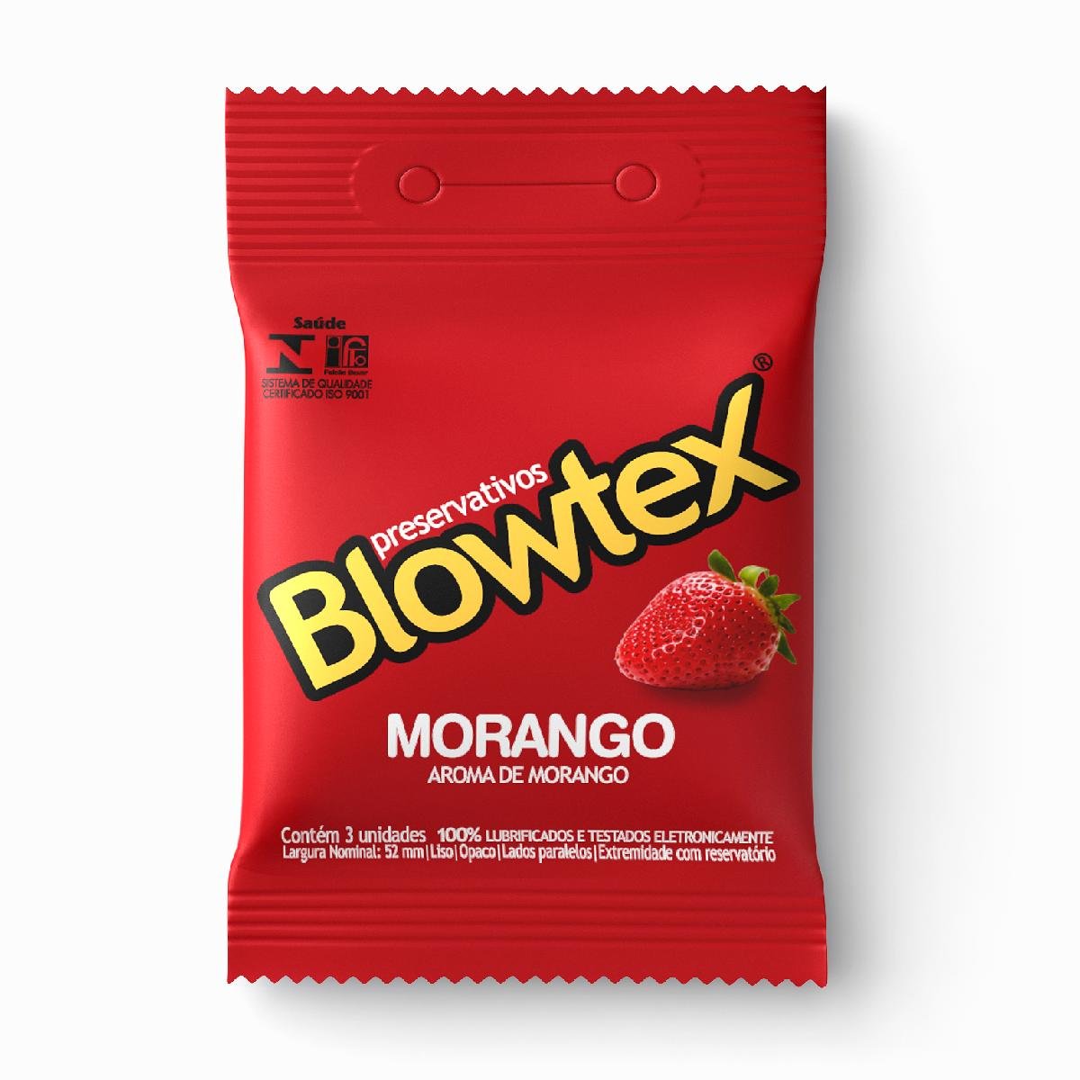 Preservativo Blowtex Morango Embalagem 3 Un