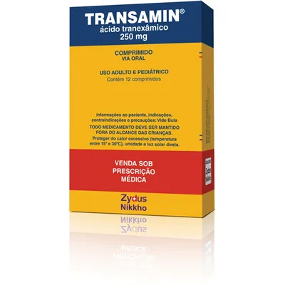 Transamin 250Mg Com Ct Bl Al Plas Trans X 12