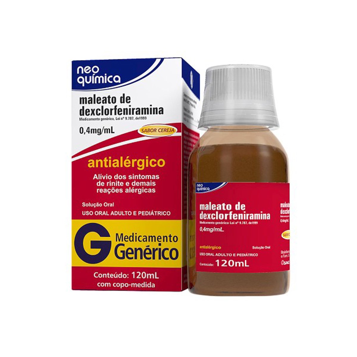 Dexclorfemiramina Xarope 120ml - NEO QUIMICA