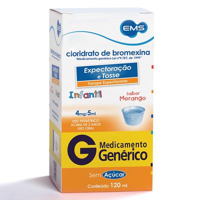 Cloridrato De Bromexina Xarope Pediátrico Ems 120Ml