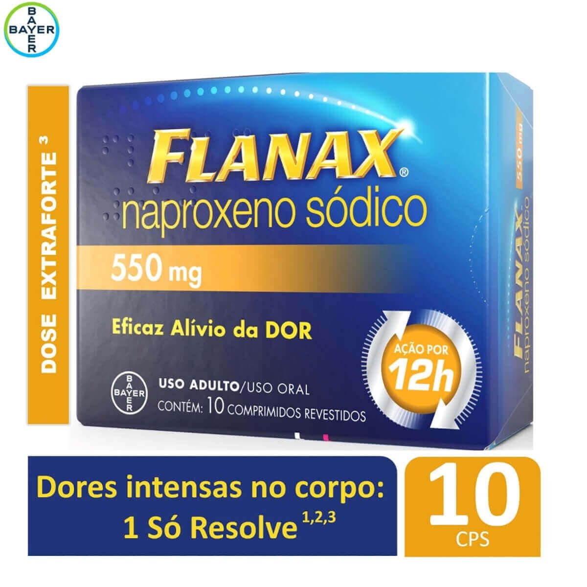 Flanax 550Mg Bayer Caixa Com 10 Comprimidos Revestidos