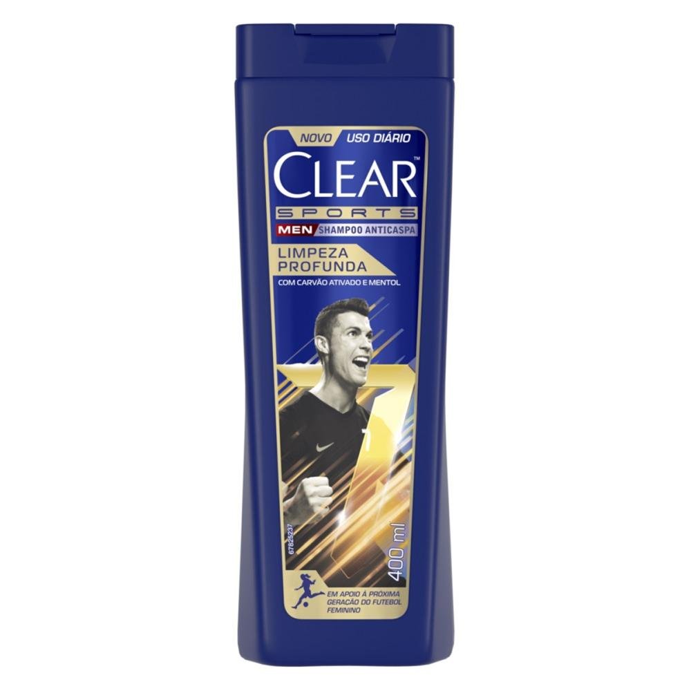 Shampoo Anticaspa Clear Men Sports Frasco 400ml