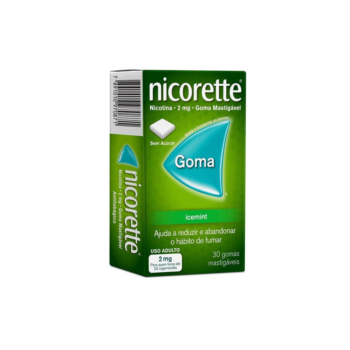 Nicorette Icemint 2Mg Caixa Com 30 Gomas