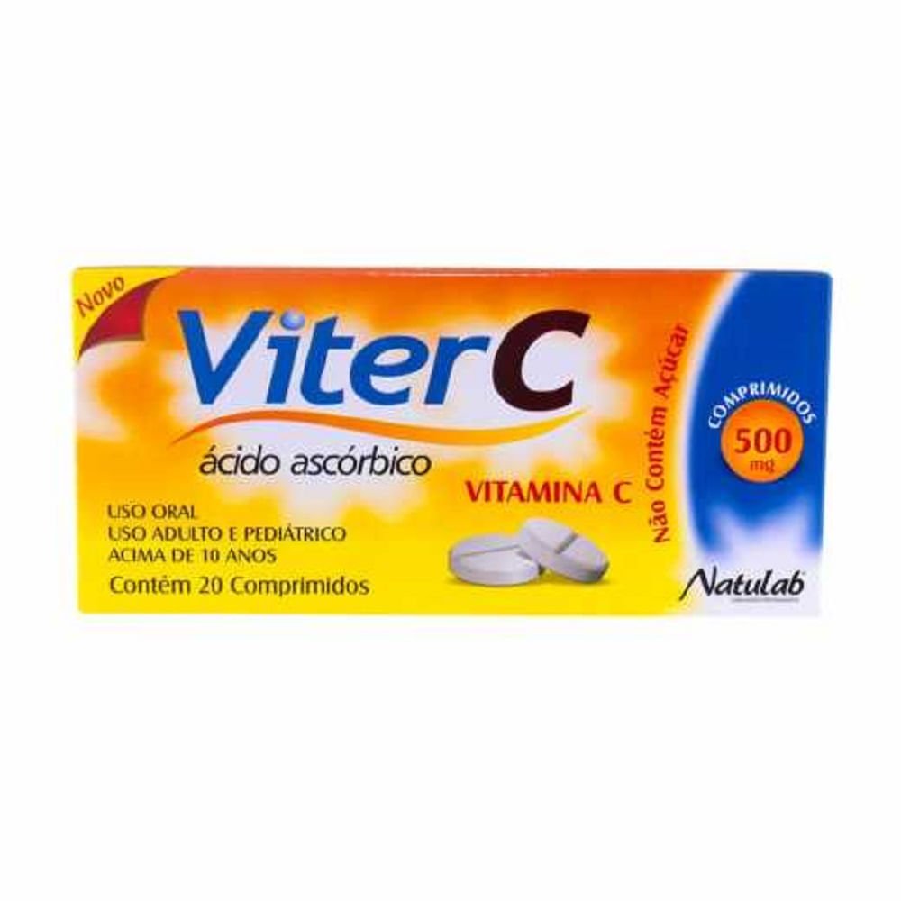 Viter C Zinco 1G Natulab Com 10 Comprimidos Efervescentes