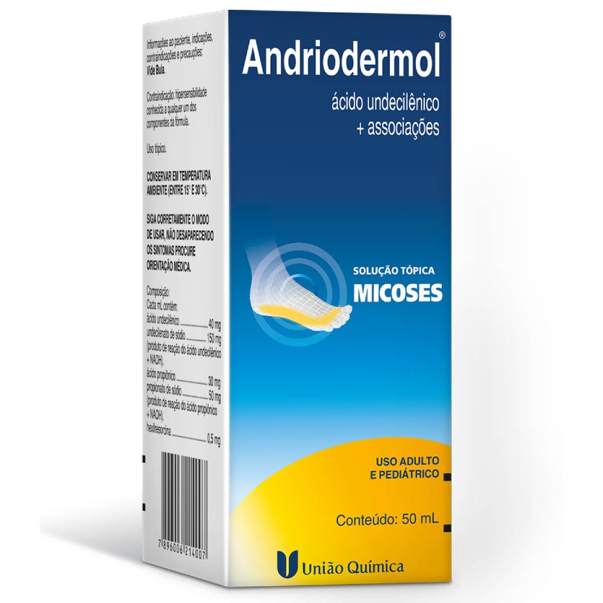 Andriodermol 50Ml Solução União Química