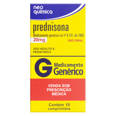 Prednisona 20Mg Neo Quimica Caixa Com 10 Comprimidos