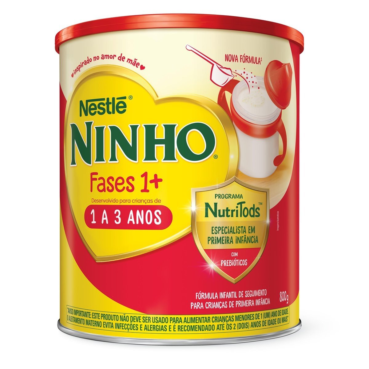 Fórmula Infantil Fases 1+ Ninho 1a3 anos 800g - NESTLE