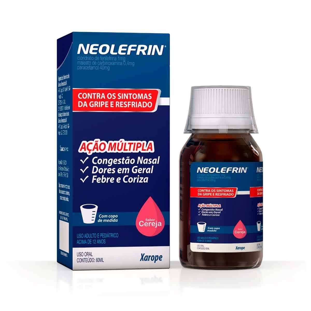 NEOLEFRIN XAROPE COM 60ML SABOR CEREJA