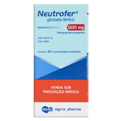 Neutrofer 500Mg Ems Sigma Pharma 30 Comprimidos Revestidos