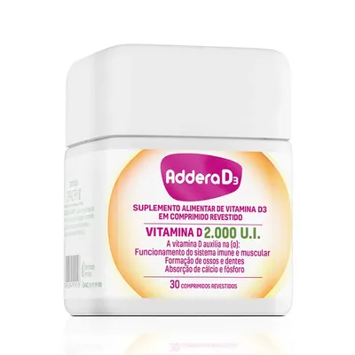 Vitamina D Addera D3 2000 Ui Com 30 Comprimidos