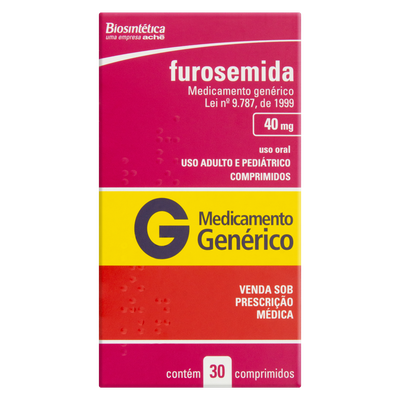 Furosemida 40Mg Aché Caixa Com 30 Comprimidos