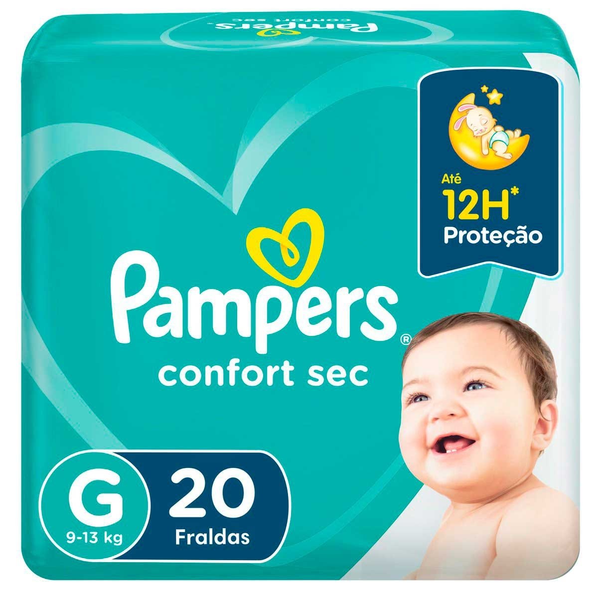 Fraldas Descartáveis Pampers Confort G Sec Embalagem 20 Un