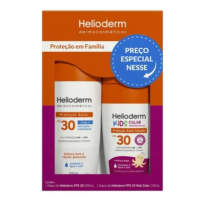 Kit Helioderm Protetor Solar 2 em 1 Fps30 200ml