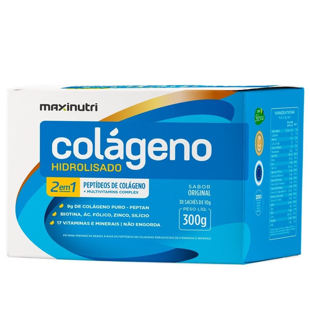 Colágeno Hidrolisado Maxinutri 2em1 Sabor Original 30Saches