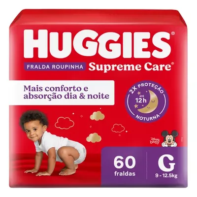 Fralda Roupinha Supreme Care G Huggies 60Un