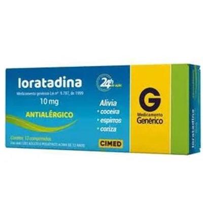 Loratadina 10Mg Cimed Com 12 Comprimmidos