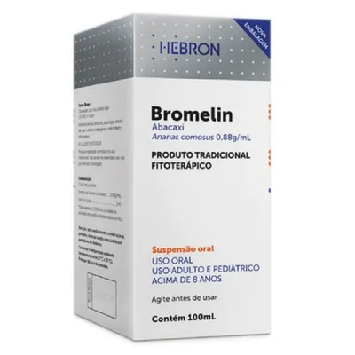 Bromelin 0,88G/Ml Hebron Suspensão Oral Frasco Com 100Ml