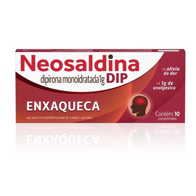 Neosaldina Dipirona Monoidratada 1G 10 Comprimidos